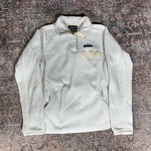 Patagonia Synchilla Snap-T Fleece Pullover Women's Medium Cream White